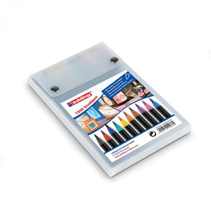 EDDING ED1340P1099 FIRÇA UÇLU KALEM 10LU P.P. KUTU