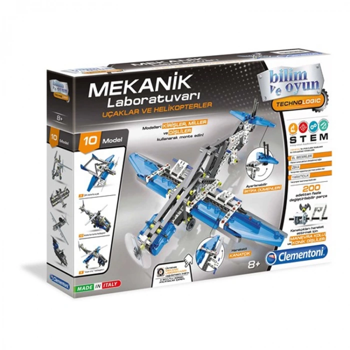 CLEMENTONI 64996 MEKANİK LABORATUVARI UÇAKLAR HELİKOPTERLER