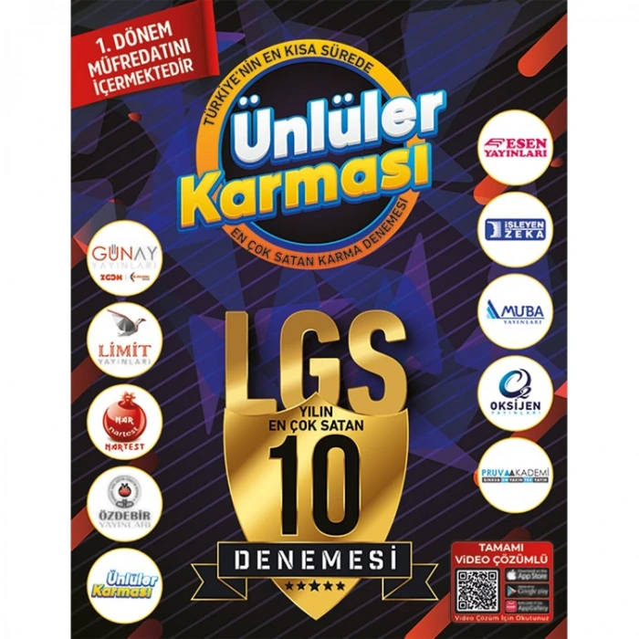 ÜNLÜLER KARMASI LGS 1. DÖNEM 10 KARMA DENEME