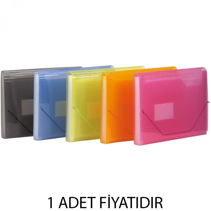 KRAF F4302 LASTİKLİ KÖRÜKLÜ DOSYA A4 13 CEP YEŞİL