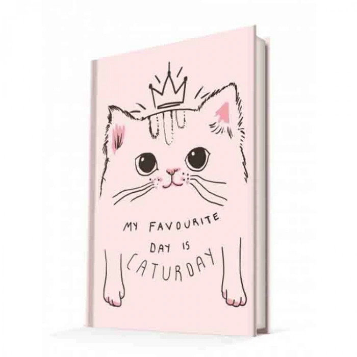 DEFFTER CAT / CATURDAY SERT KAPAK A5 ÇİZGİLİ DEFTER
