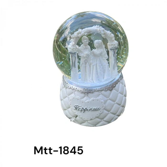 MOTTO MTT-1845 PİLLİ IŞIKLI MÜZİKLİ ÜFLEMELİ KAR KÜRESİ BÜYÜK BOY -  HAPPINESS