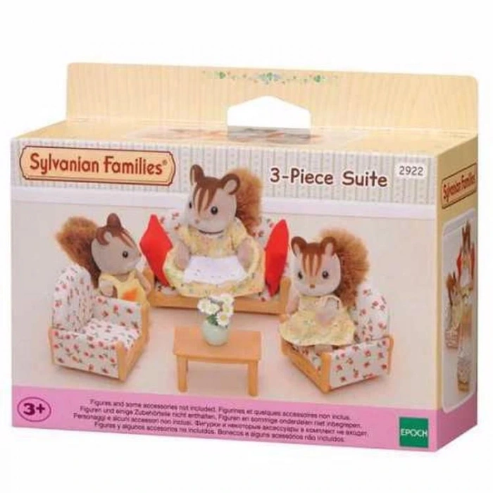 ADORE ESF4464 SYLVANIAN FAMILIES 3 PARÇA KOLTUK SETİ VE ORTA SEHPA 3+