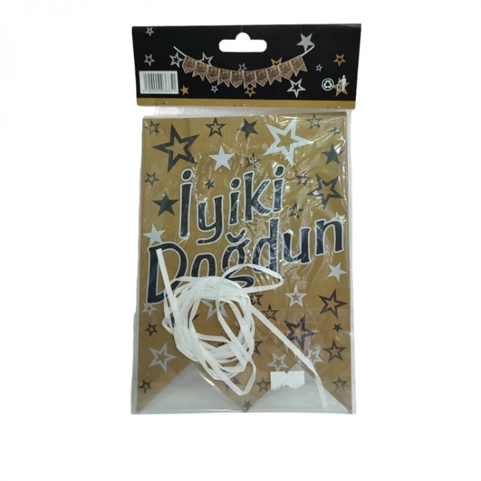 TEKNOPOİNT KIRLANGIÇ İYİ Kİ DOĞDUN YILDIZLI YAZI ALTIN