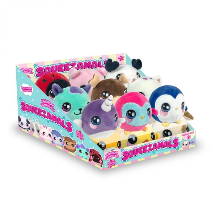 SQUEEZAMALS PELUŞ HAYVANLAR 9 CM