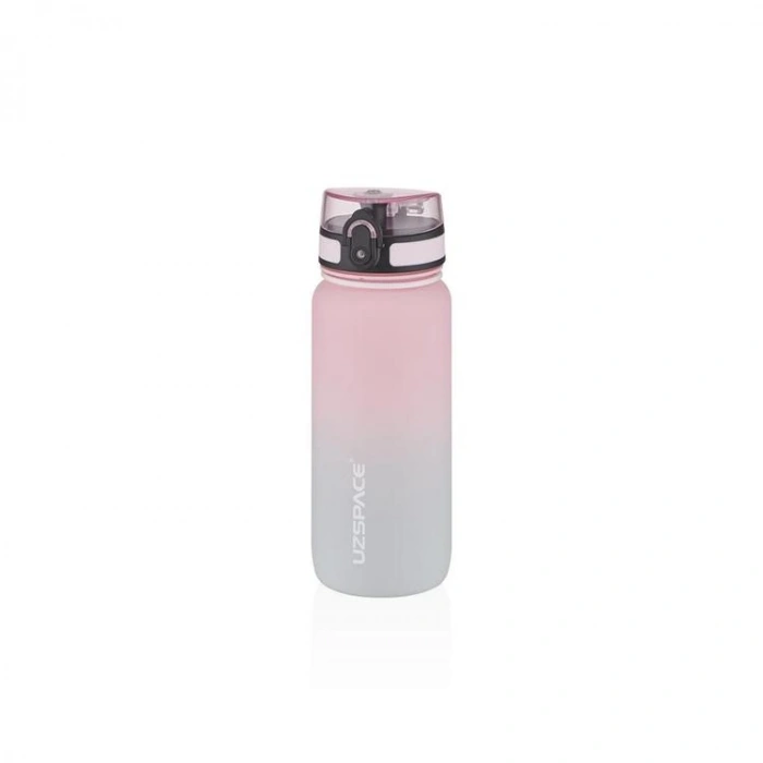 UZSPACE MATARA PİPETSİZ TRITAN SOFT TOUCH RENK GEÇİŞLİ 3037 650 ML PINK-GREY