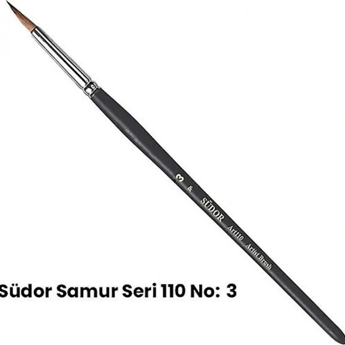 SÜDOR SF110 SAMUR SULUBOYA FIRÇASI YUVARLAK UÇ  NO: 03