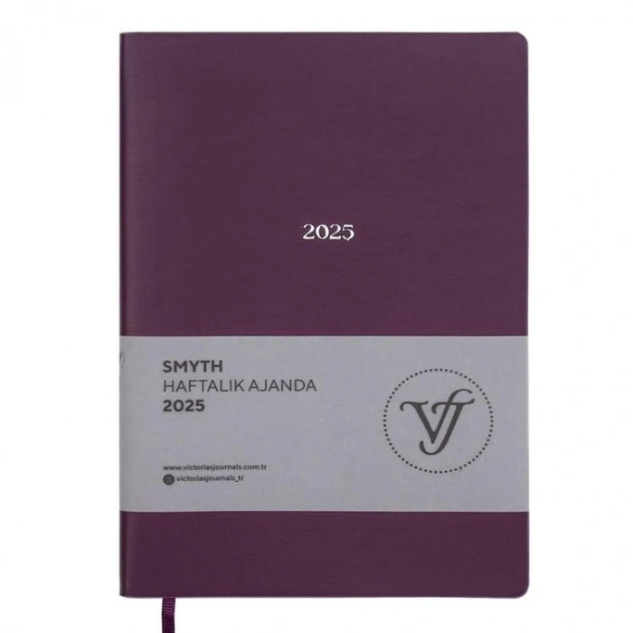 VICTORIAS JOURNALS 124-1426 14X20,5 SMYTH HAFTALIK AJANDA A5 - MOR