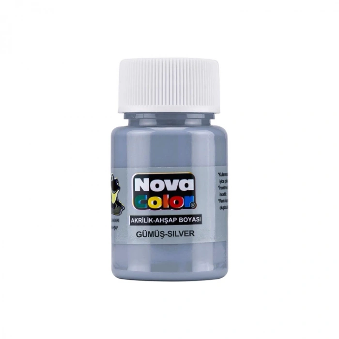 NOVA COLOR GÜMÜŞ 30 CC ŞİŞE AKRİLİK BOYA