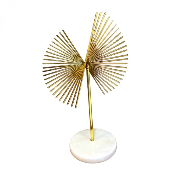 SADE HEDİYELİK MERMER TABAN DEKORATİF MASA SÜSÜ YELPAZE NO:253