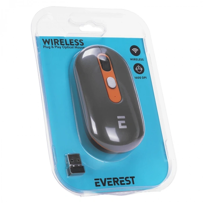 EVEREST SMW-444 USB 2.4Ghz OPTİK WIRELESS MOUSE GÜMÜŞ