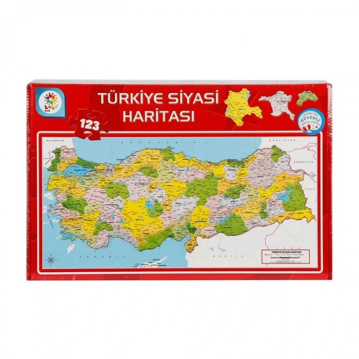 UTKU LCSH002 TÜRKİYE SİYASI HARİTASI PUZZLE 123 PARÇA