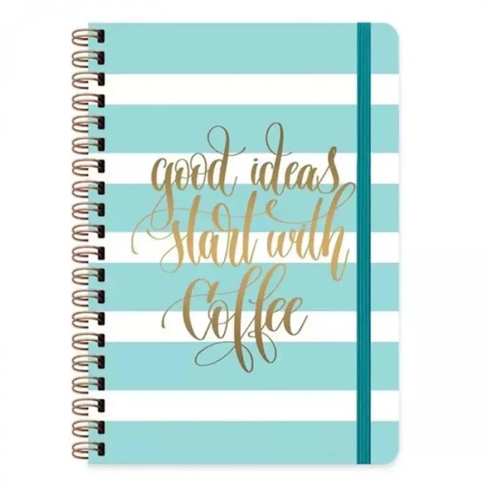 KESKİN A5 SPİ.SERT KAPAK DÜZ DEFTER 80yp.DAILY NOTES MUSE-GOOD IDEAS START