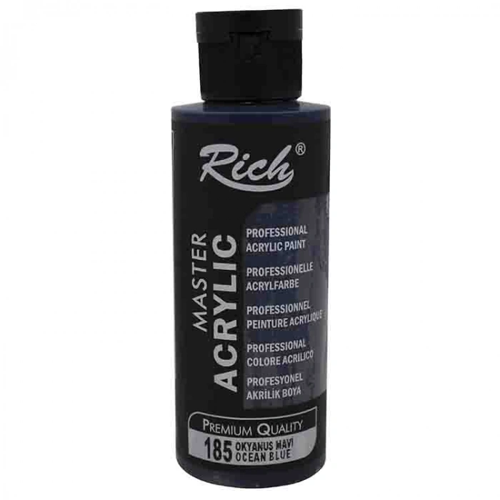 RİCH AKR-120-185 AKRİLİK BOYA 120 CC OKYANUS MAVİ