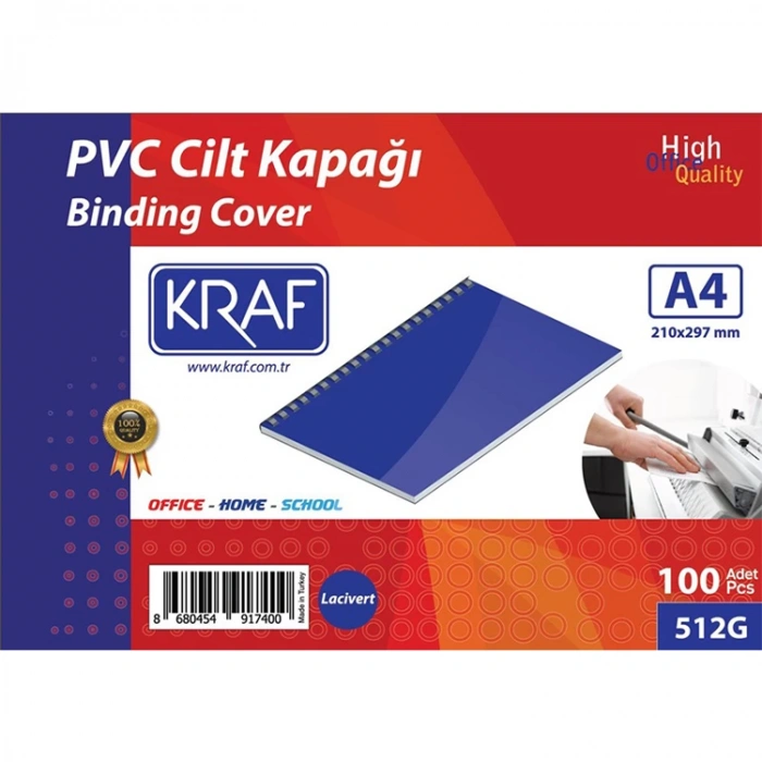 KRAF 512G CİLT KAPAĞI A4 160mic. 100LÜ LACİVERT
