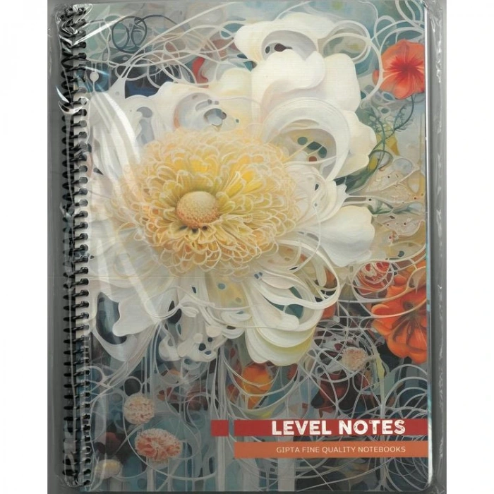 GIPTA LEVEL NOTES SPİRALLİ PRESSBOARD (KARTON) KAPAK 20x28 80YP.KARELİ DEFTER - 7721