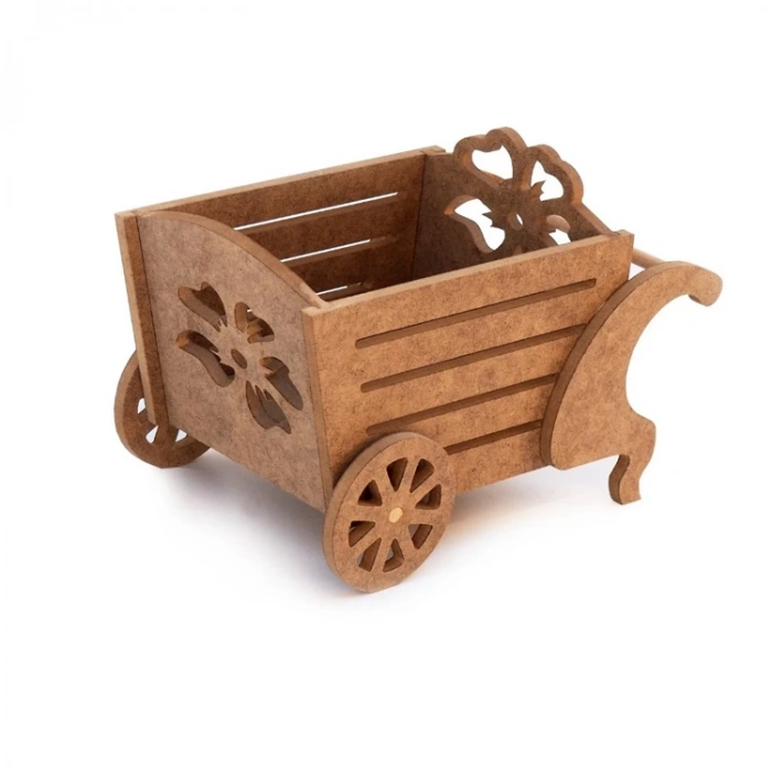 TEKNOPOİNT AHŞAP HOBİ SPT16 TEKERLEKLİ ÇİÇEKLİK