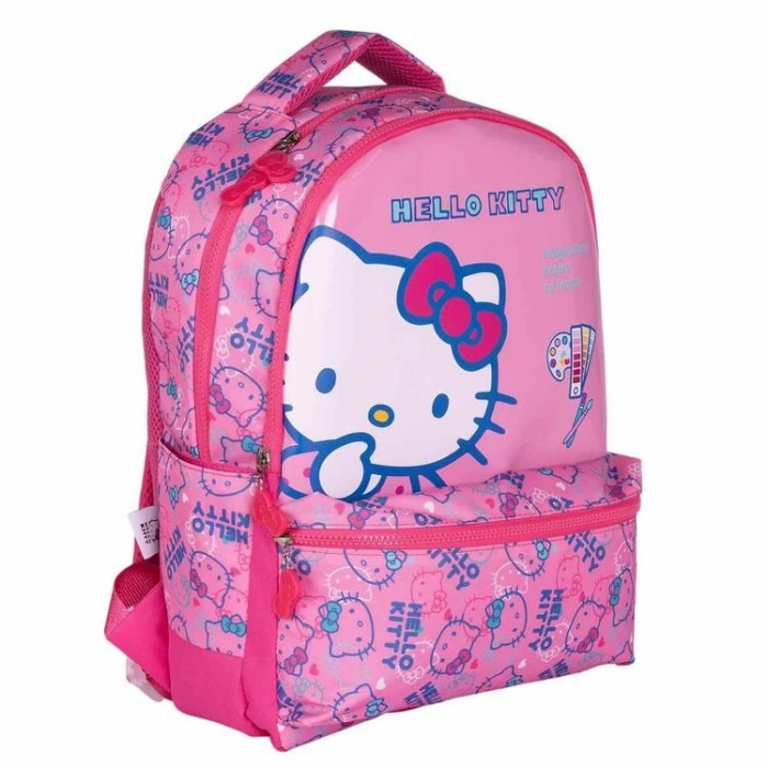 TMN 591632 HELLO KITTY GÖRSELLİ 3 BÖLMELİ OKUL SIRT ÇANTASI 2721 PEMBE