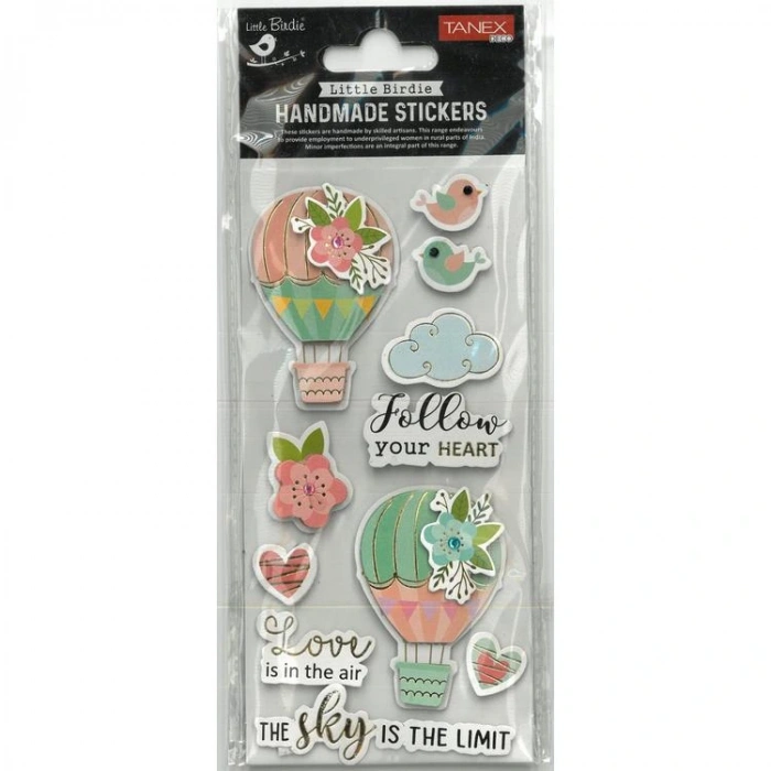 TANEX HANDMADE TNX-28005 DEKORATİF ETİKETLER - UÇAN BALONLAR SERİSİ STICKER - TEKLİ