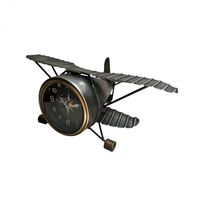 KAKOSAN UÇAK FİGÜRLÜ ANTİK MASA SAATİ NO:46-1