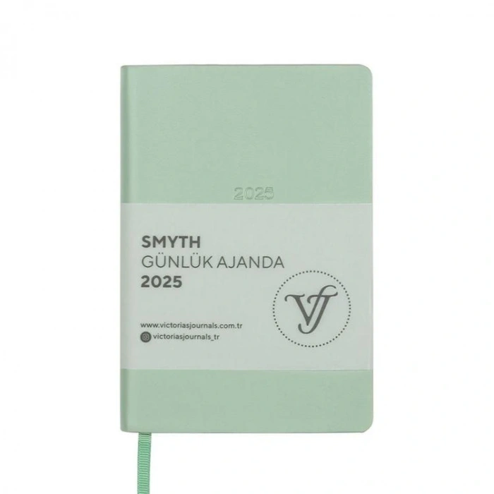 VICTORIAS JOURNALS 124-1498 9X14 SMYTH LASTİKLİ GÜNLÜK AJANDA A5 - SU YEŞİLİ