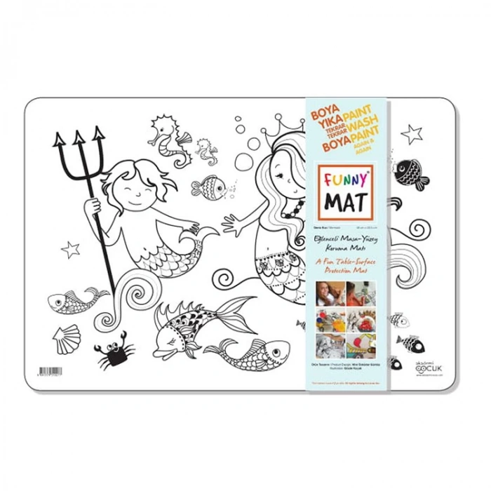 AKADEMİ ÇOCUK - FUNNY MAT - DENİZ KIZI 48x33,5cm