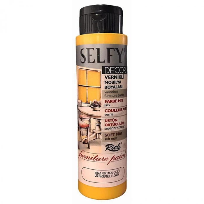 RİCH SLF-500-5810 SELFY DECOR VERNİKLİ AKRİLİK BOYA 500cc.PORTAKAL ÇİÇEĞİ