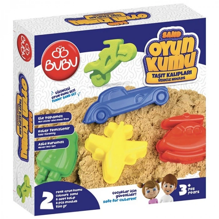 BU-BU OYUN KUMU VE ARAÇ KALIPLI SET 500 GR. BUBU- KU0057