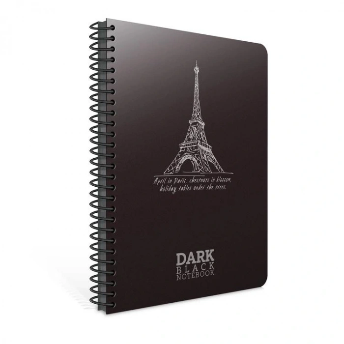 GIPTA DARK PLASTİK SP. PP KAPAK DEFTER 17X24 50YP. ÇİZGİSİZ DEFTER