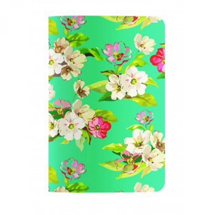 DEFFTER JUST 16,5x23,5 TERZİ DİKİŞ RETRO FLOWERS ÇİZGİLİ DEFTER 60 YP.