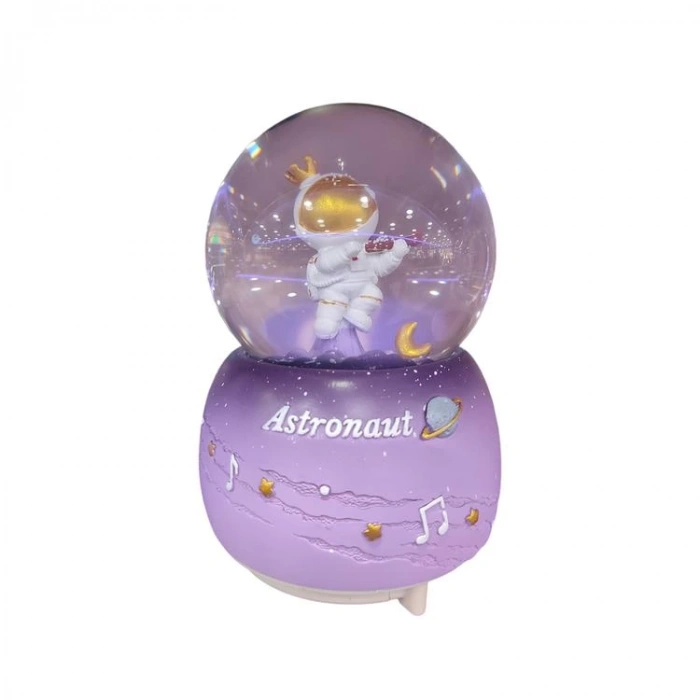 CEREN HDY0092 ORTA BOY (A) HEDİYELİK MÜZİKLİ IŞIKLI KAR ATAN KAR KÜRESİ (PİLLİ) ASTRONAUT