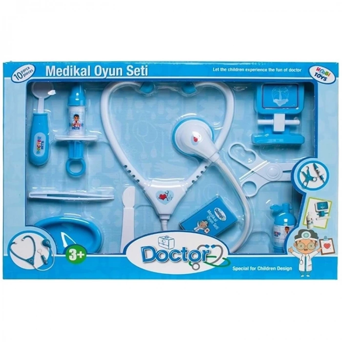HOBİ TOYS 14473  DOKTOR OYUN SETİ ERKEK KUTULU 10 PARÇA