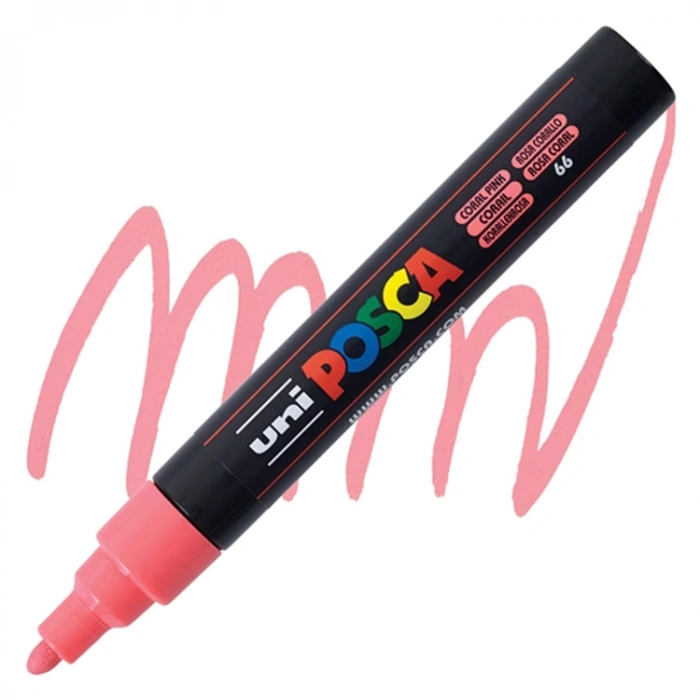 UNİ POSCA SU BAZLI POSTER MARKER PC-5M 1.8-2.5 MERCAN PEMBE