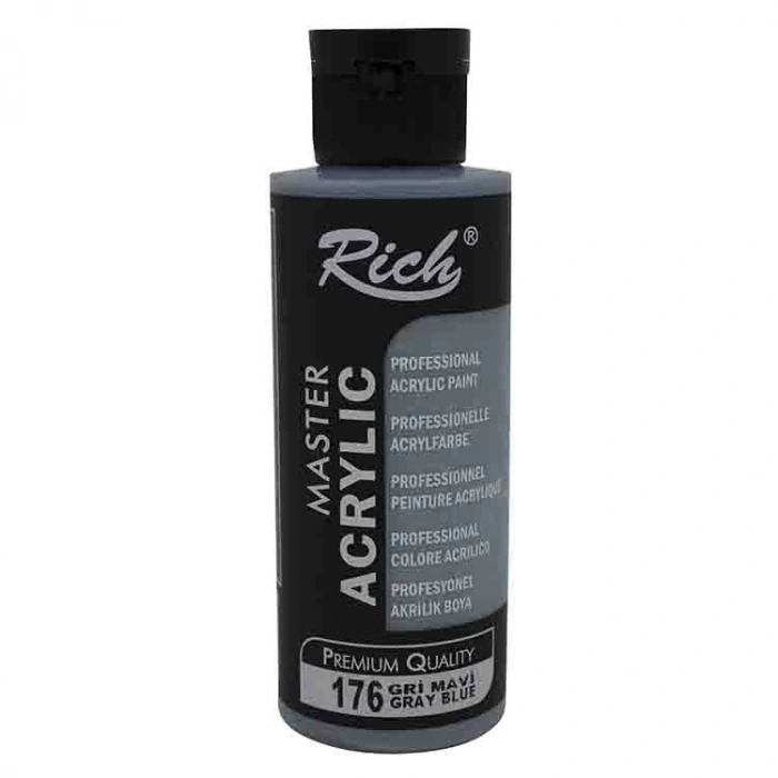 RİCH AKR-120-176 AKRİLİK BOYA 120 CC GRİ MAVİ