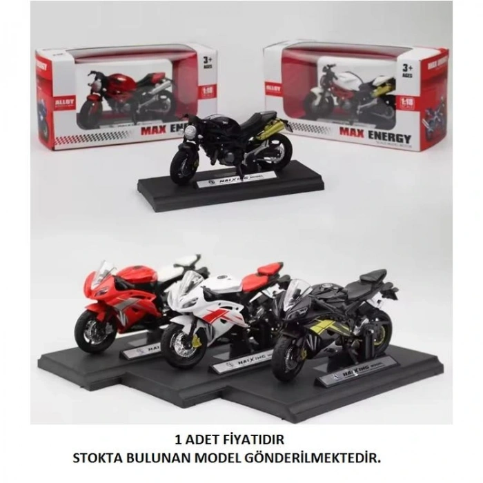 KIZILKAYA  HX0050 HAİXİNG 1:18 MAX ENERGY ALLOY MODEL MOTORSİKLET 3+ KUTULU