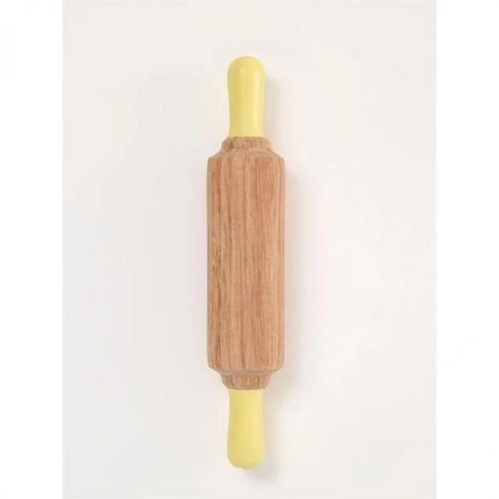 CHILDGEN PLAY DOUGH - OYUN HAMURU AHŞAP MERDANE PASTEL SARI