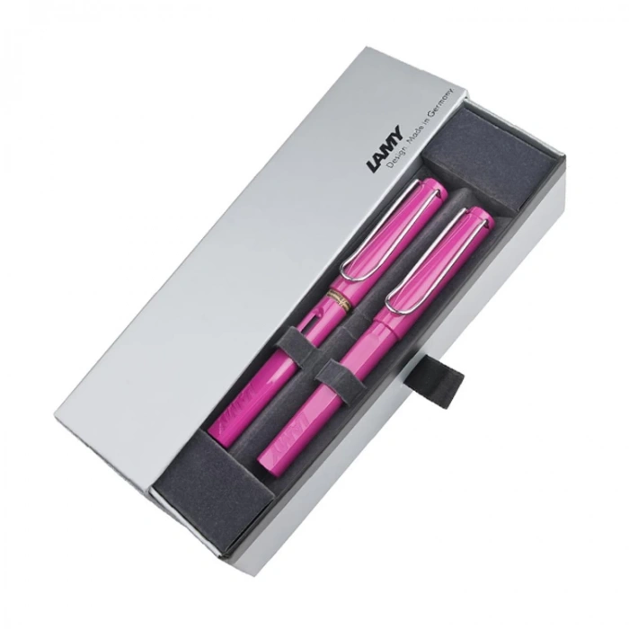 LAMY SAFARİ PARLAK PEMBE DOLMA KALEM SETİ 13 P-M/313P