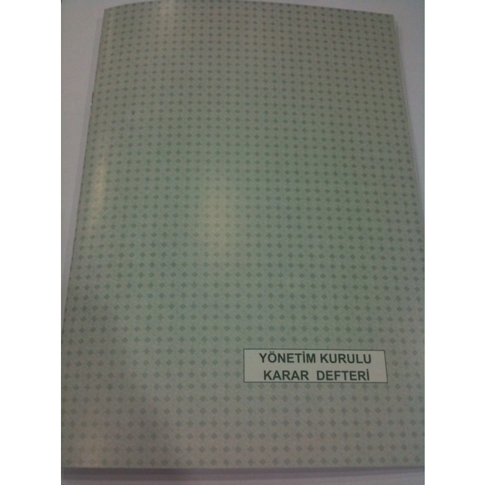 DİLMAN YÖNETİM KURULU KARAR DEFTERİ KARTON KAPAK NUMARALI 40YP.