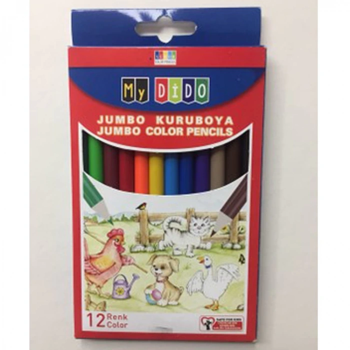 SÜDOR MYK03  MYDİDO KURUBOYA KALEMİ JUMBO 12 RENK