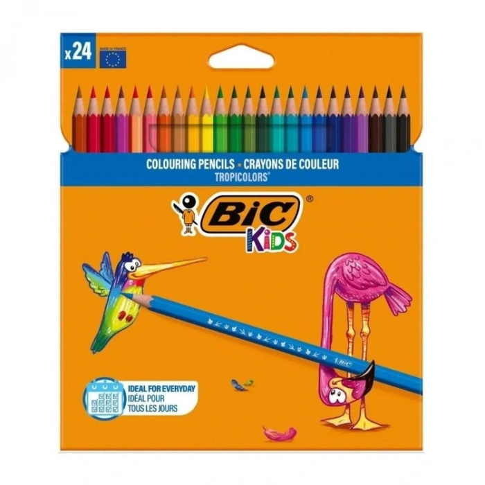 BİC KIDS TROPICOLORS TAM BOY KURU BOYA 24LÜ - 9375183