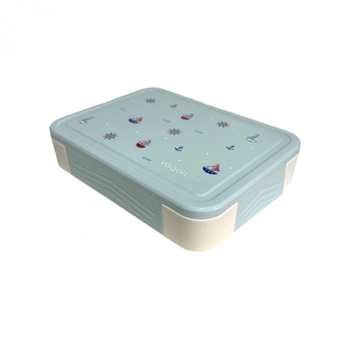 VAGONLİFE VGN1265 5  BÖLMELİ BESLENME YEMEK KABI- LUNCH BOX 1330 ML DENİZCİ MAVİ