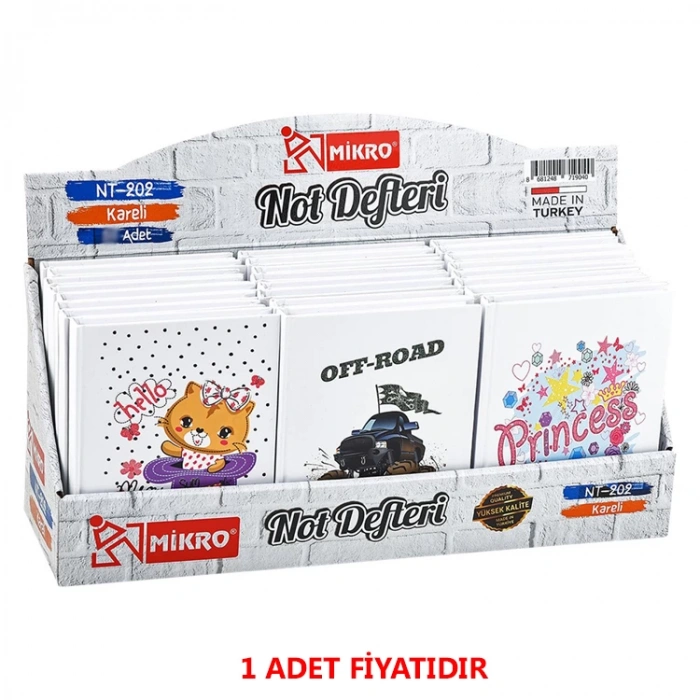 MİKRO NT-202 10.5X14 KARELİ NOT DEFTERİ