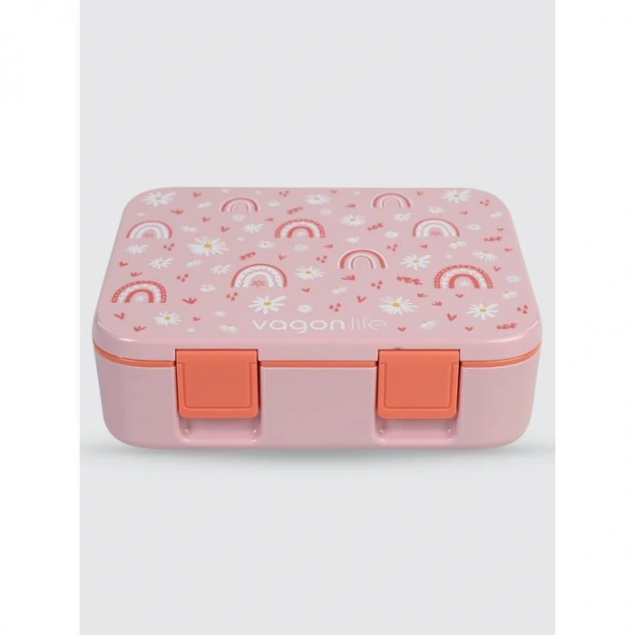 UZSPACE VGN-096 3 BÖLMELİ YEMEK KABI - LUNCH BOX 700 ML PEMBE