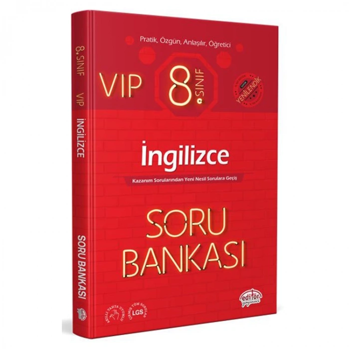 EDİTÖR 8. SINIF VIP İNGİLİZCE SORU BANKASI