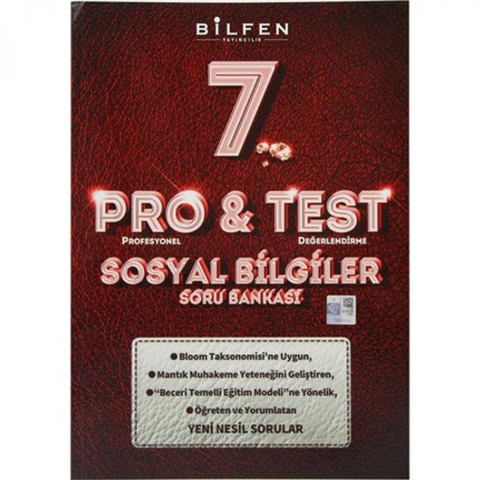 BİLFEN 7. SINIF PRO& TEST SOSYAL BİLGİLER SORU BANKASI