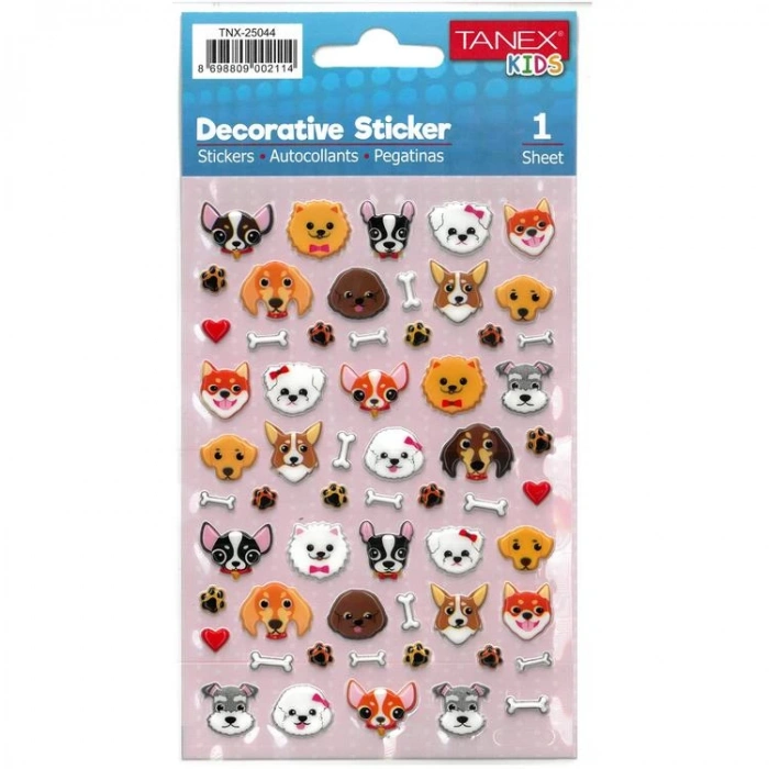 TANEX KIDS TNX-25044 DEKOTARİF ETİKETLER - MİNİK KÖPEKLER SERİSİ- 1 ADET