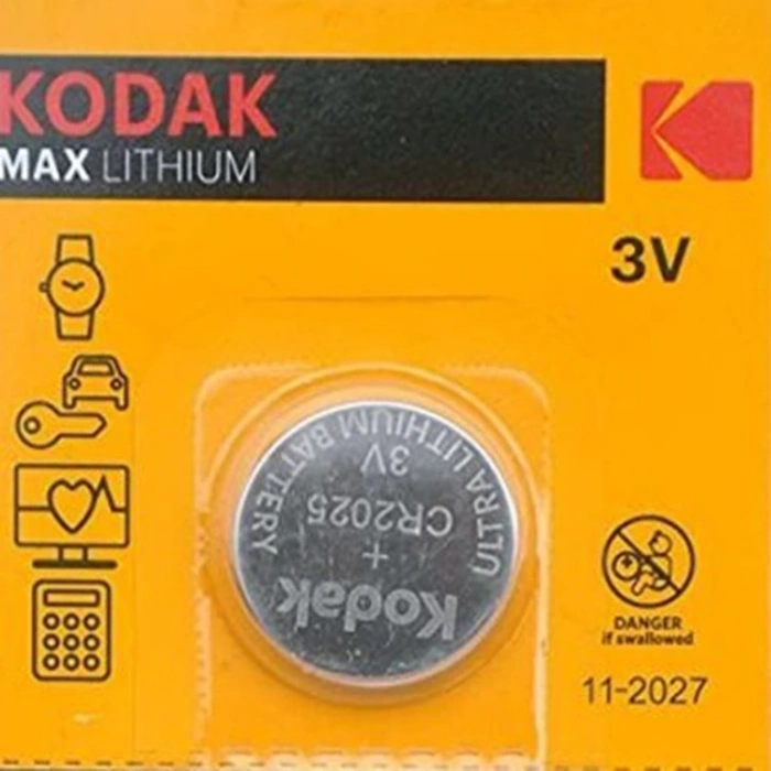 KODAK 3V ULTRA LITYUM DÜĞME PİL CR2025 - TEKLİ