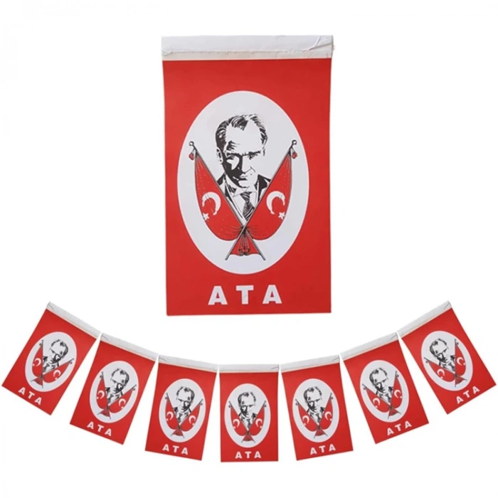 TEKNOPOİNT BÜYÜK İPLİ KAĞIT ATALI BAYRAK 40LI