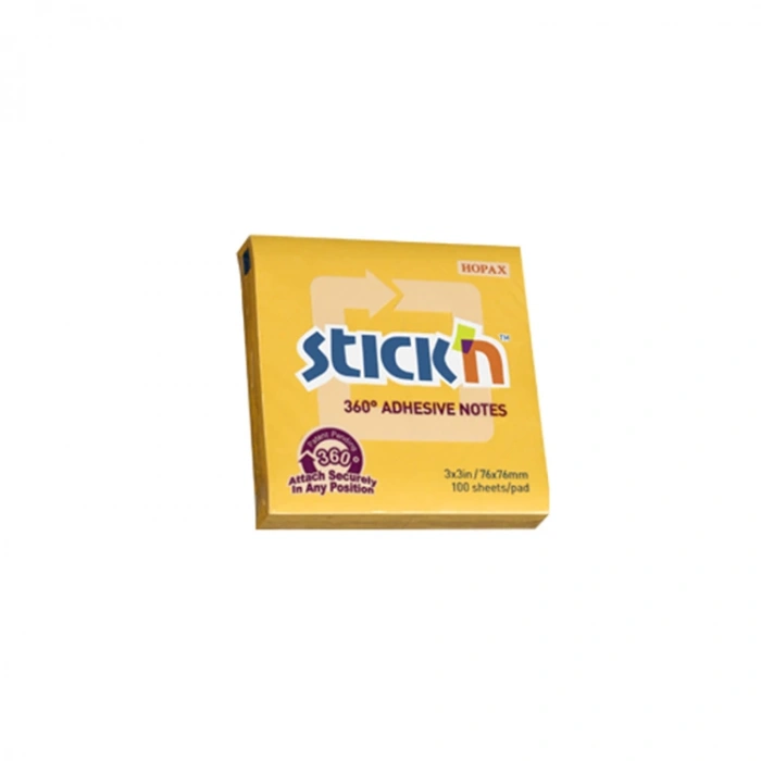 GIPTA STICKN 76X76 ALTIN 360° YAPIŞKANLI NOTLUK 100 YP.