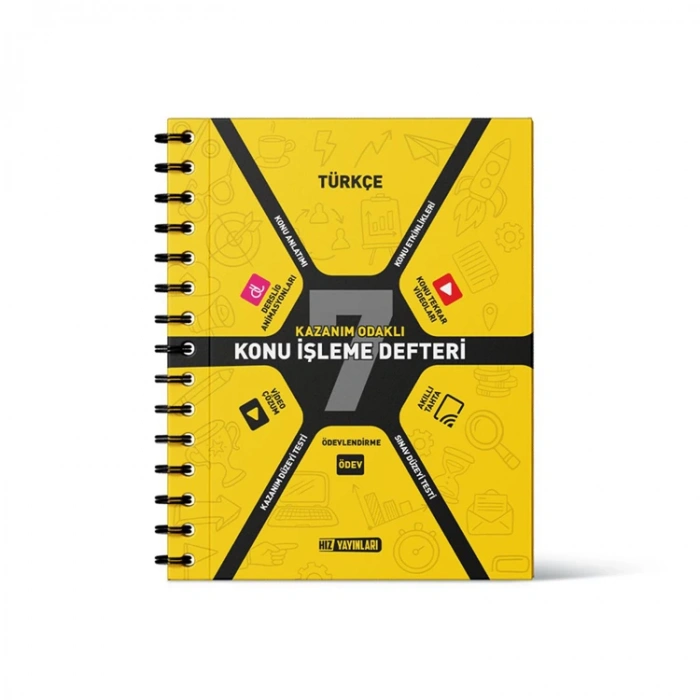 HIZ 7. SINIF TÜRKÇE KAZANIM ODAKLI KONU İŞLEME DEFTERİ
